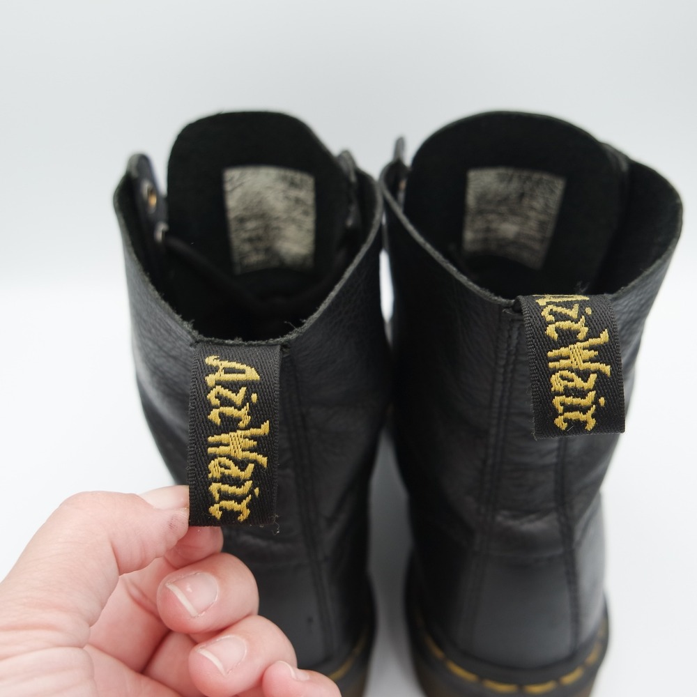 Dr. Martens 1460 Pascal Virginia Black Leather 8-Eye Lace Up Boots Womens 7 - Picture 9 of 11